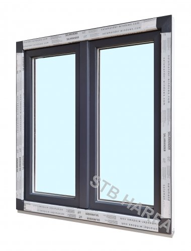 Okno 120x120 antracit TROJSKLO