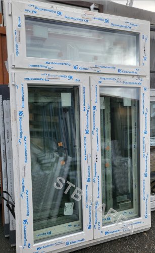 Plastové okno Kommerling  115x180  3-sklo