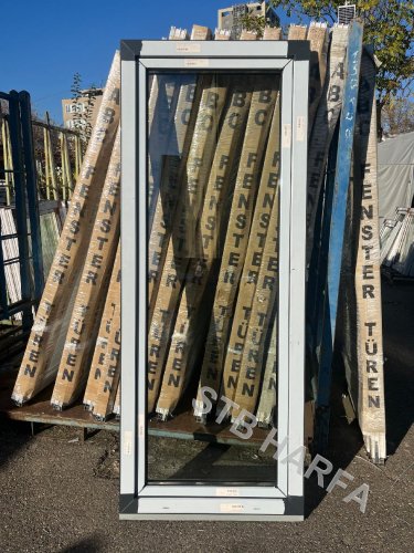 Balkonové dveře 83x210 antracit TROJSKLO. 1P