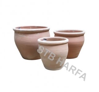 Set zahradních terakotových květináčů -3 velikosti
