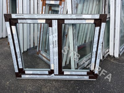 Okno 120x90 tmavý dub