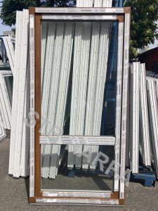 Balkonové dveře 100x200 zlatý dub Prave