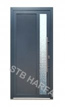 Hliníkové vchodové dveře 100x210  ANTRACIT  3-sklo